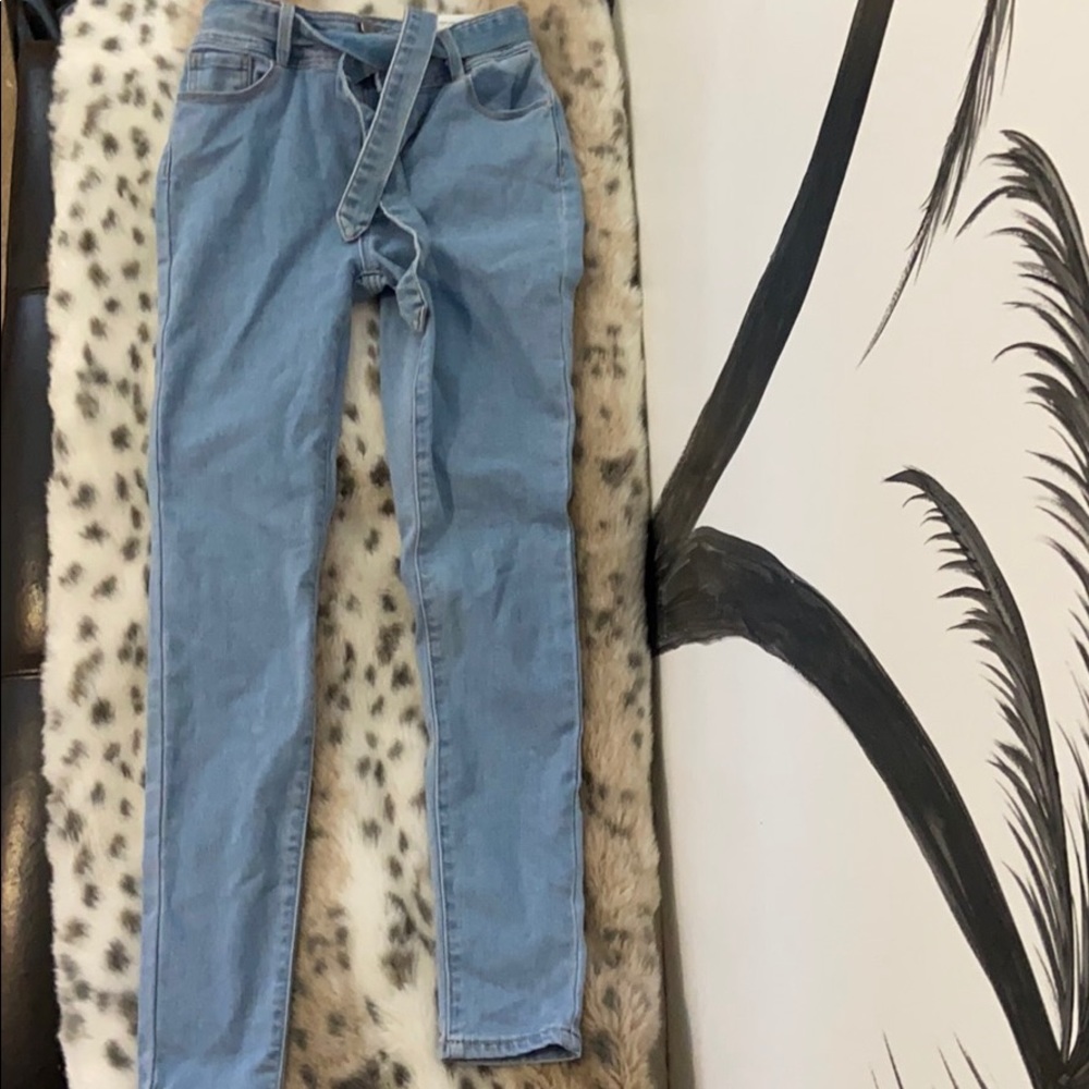 Denim leggings